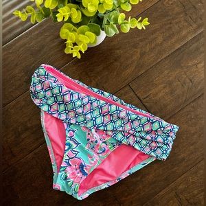 NWOT Lilly Pulitzer Lagoon Sarong Hipster Bikini Bottoms - Size 4